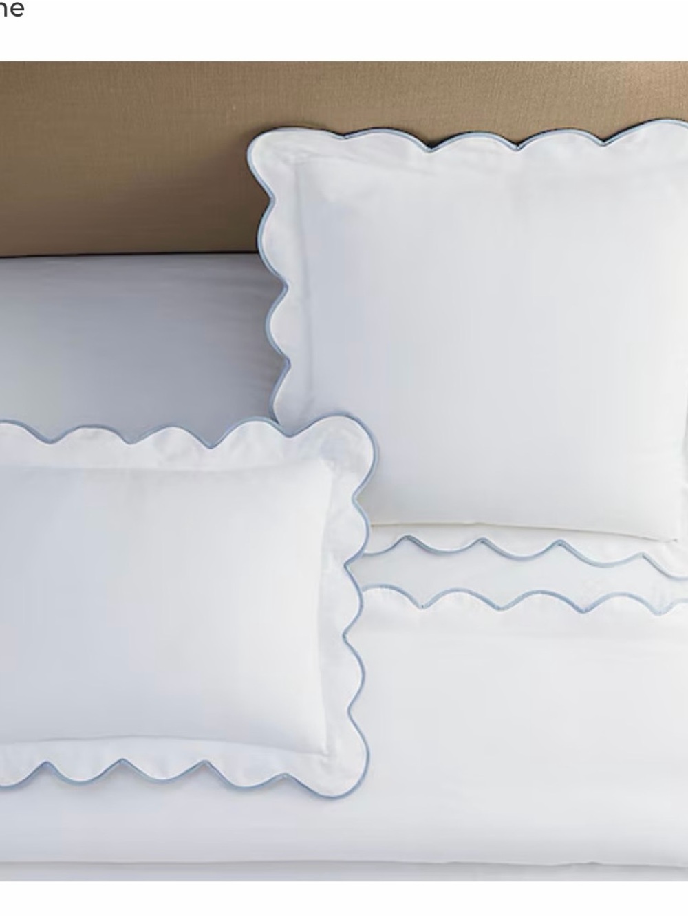 Ballard Designs Emma Scalloped Queen sized Bedding in Cornflower!